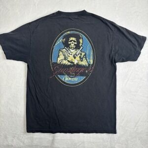 VTG Gunslingers Brewing Revolver Black Short Sleeve Graphic Shirt Men's Large